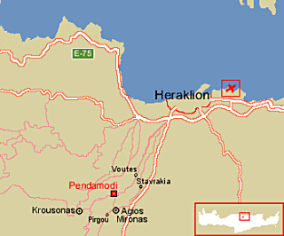 Τοποθεσία του Πενταμοδίου στο χάρτη